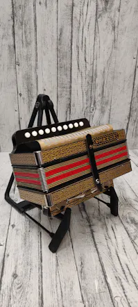 Hohner 1 Row Pokerwork 2 Stop Melodeon in  'C' with Strap - Commission Sale