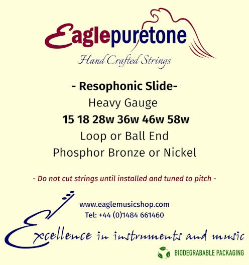 Eagle-Puretone Resophonic Guitar Strings Heavy Gauge 15,18,28W,36W,46W,58W