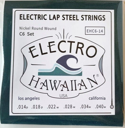 Asher Acoustic Hawaiian Lap Steel Strings C6 Set .014p .018p .022w .028w .034w .040w