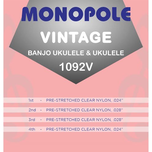 Monopole 1092V Vintage Nylon Ukulele Set