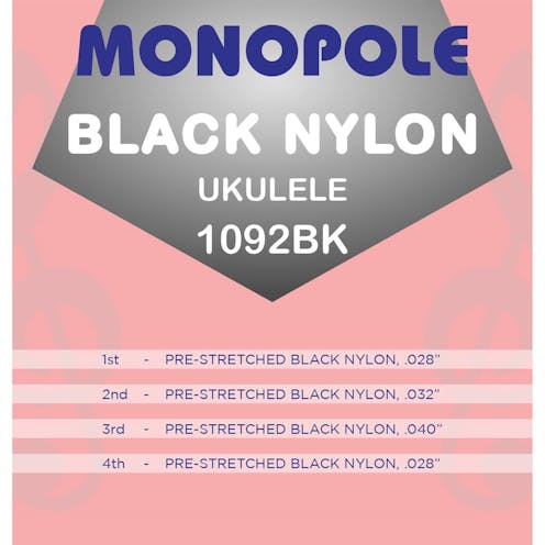 Monopole 1092BK Black Nylon Ukulele Set