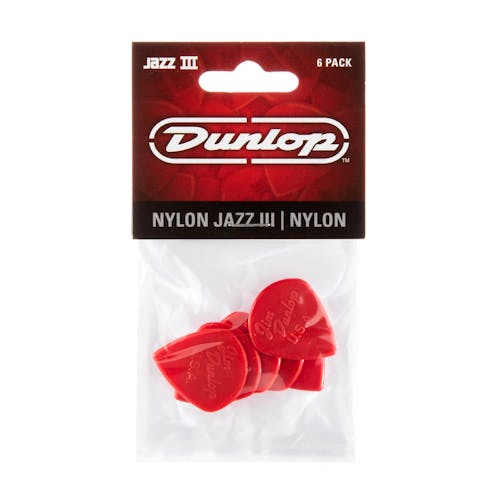 Jim Dunlop Nylon Jazz III Picks - Set of Six