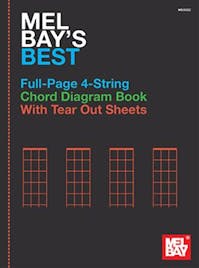 Mel Bay Best Full Page 4 String Chord Diagram Book (with tear out sheets)