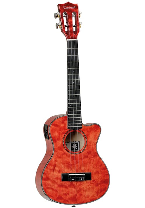 Tanglewood TWT26E Electro Acoustic Tenor Ukulele in Tuscan Sunset Red Gloss Finish With Gig Bag