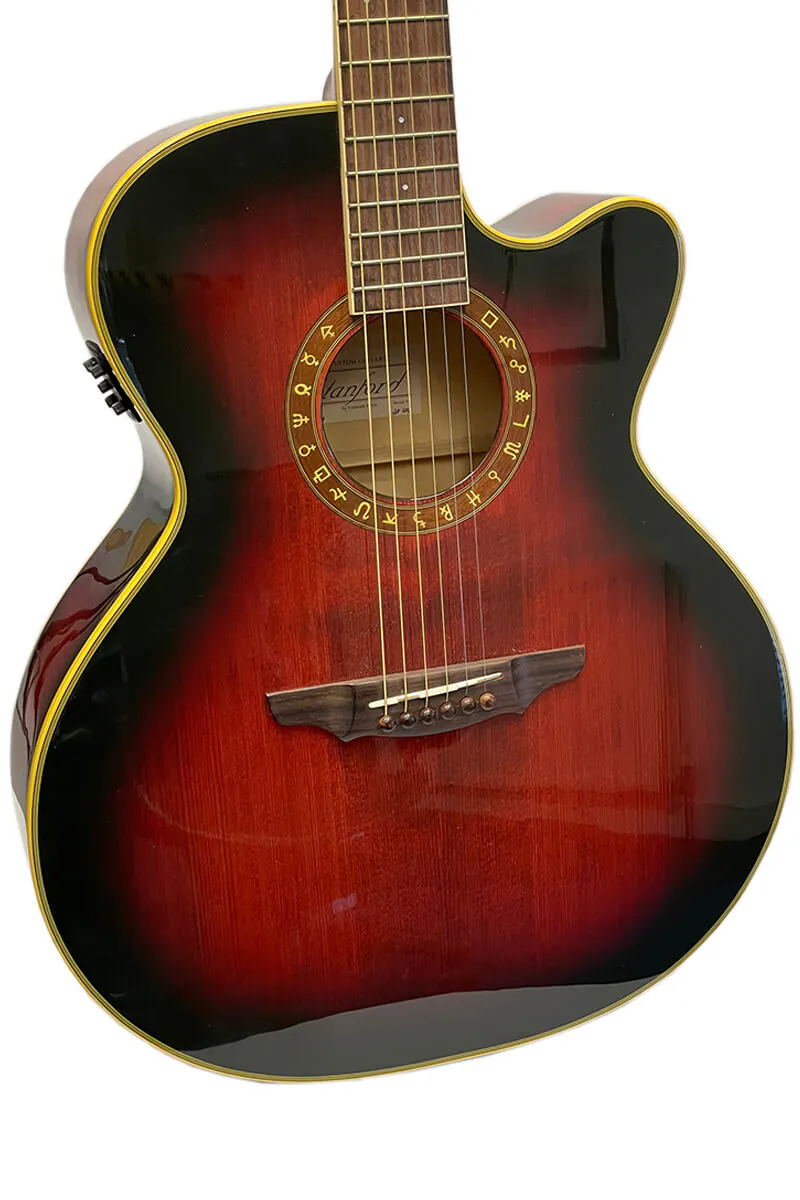 Stanford F1 STA Electro-Acoustic Guitar with gator Case