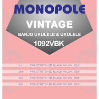 Monopole 1092V Vintage Nylon Ukulele Set  - Black
