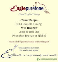 Eagle-Puretone Tenor Banjo GCEA Ukulele Tuning 9, 12, 18w 26w