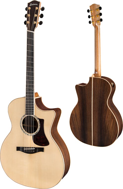 Eastman AC822CE-FF All Solid Fanned Frets Rosewood Electro Acoustic Guitar with Hard Case
