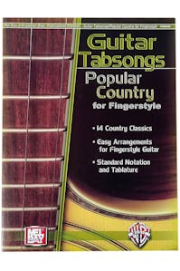 Mel Bay Guitar Tabsongs - Popular Country for Fingerstle - Clearance