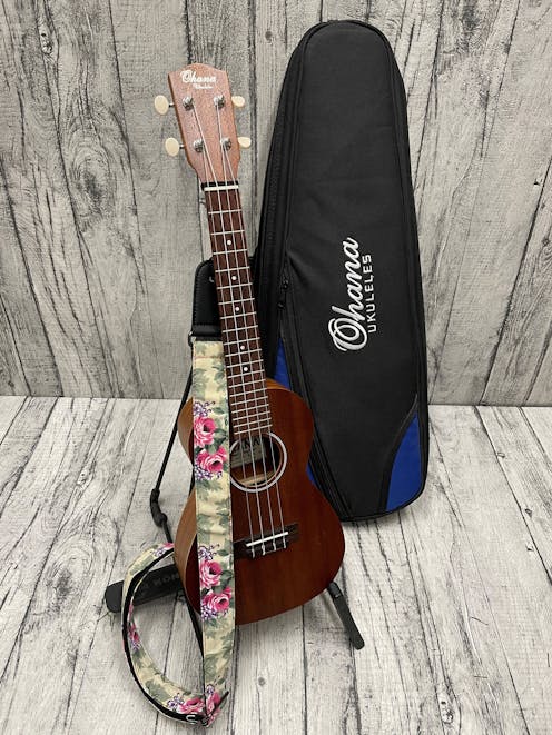 Ohana CK-10 Concert Ukulele with Strap and Ohana Gig Bag - Commission Sale