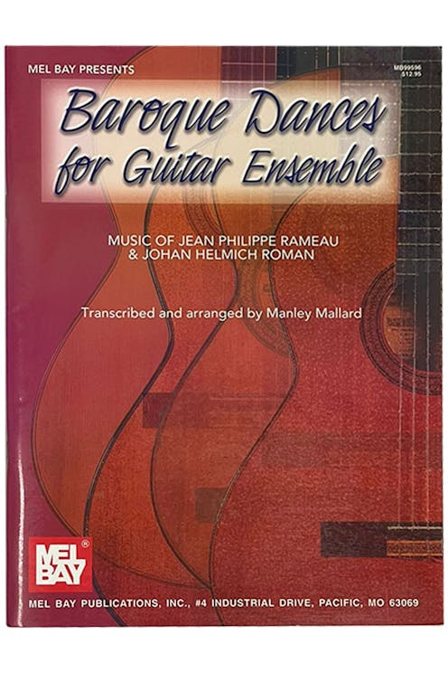Mel Bay Baroque Dances for Guitar Ensemble by Manley Mallard - Clearance