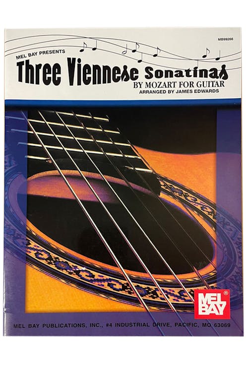 Mel Bay Three Viennese Sonatinas By Mozart for Guitar by James Edwards- Clearance