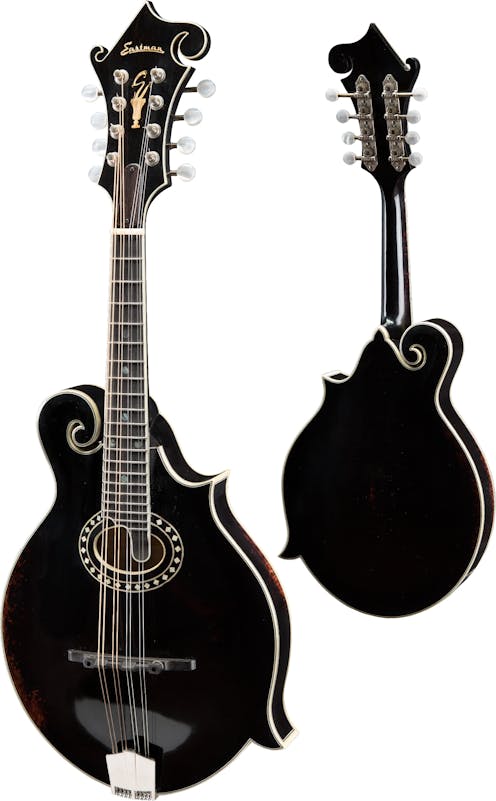 Eastman MD814/V Antique Black Handcrafted F-Style Mandolin with Fitted Case