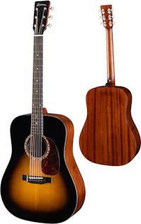 Eastman E2D Deluxe Sunburst Dreadnought Electro-Acoustic Guitar with Padded Gig Bag