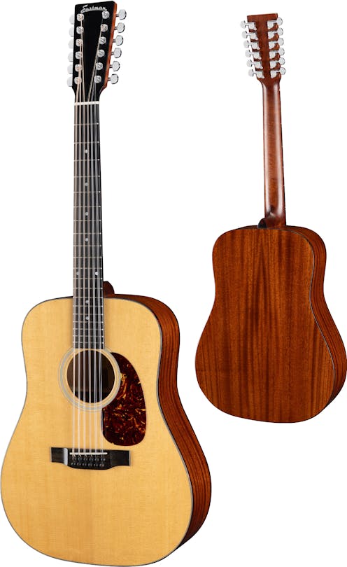 Eastman E1D 12-String Deluxe Sunburst Dreadnought Electro-Acoustic Guitar with Padded Gig Bag