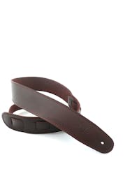 DSL Soft Leather Guitar Strap - Brown with Brown